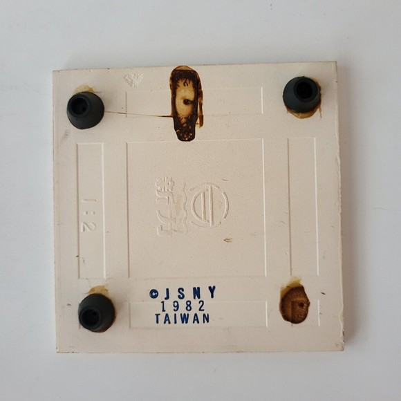 Vintage Christmas Holiday Tile Coaster Trivet 1980s JSNY 1882 - Picture 6 of 6